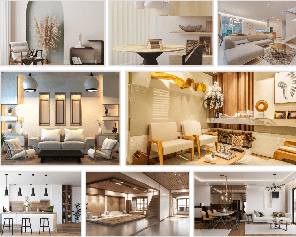 Interior design and kitchen renovation collage